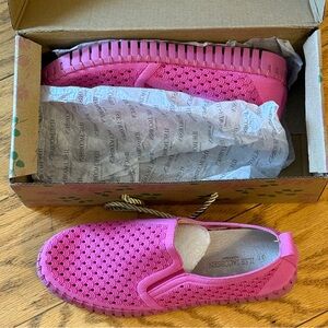 Ilse Jacobsen Tulip 140 slip on laser cut sneaker pink US 6.5-7 EU 37 NIB